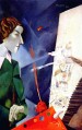 Selbstporträt mit Palettenzeitgenosse Marc Chagall